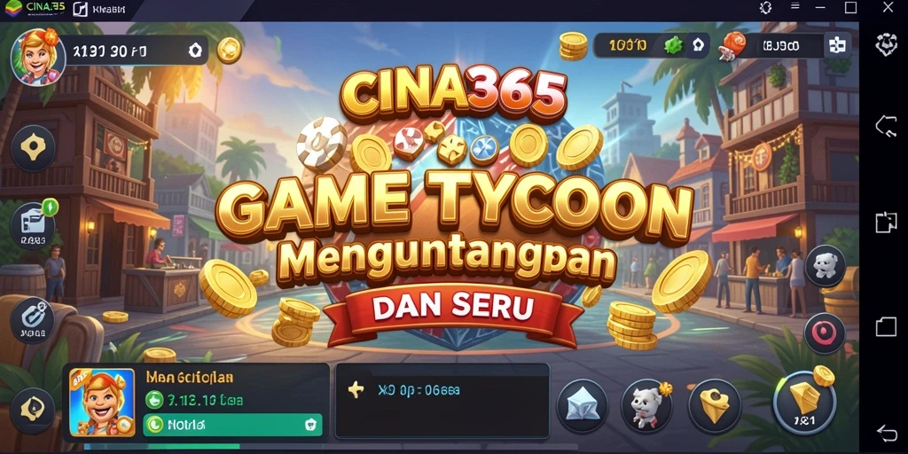 Tangkapan layar CINA365 menampilkan pengelolaan bisnis yang seru dan interaktif.