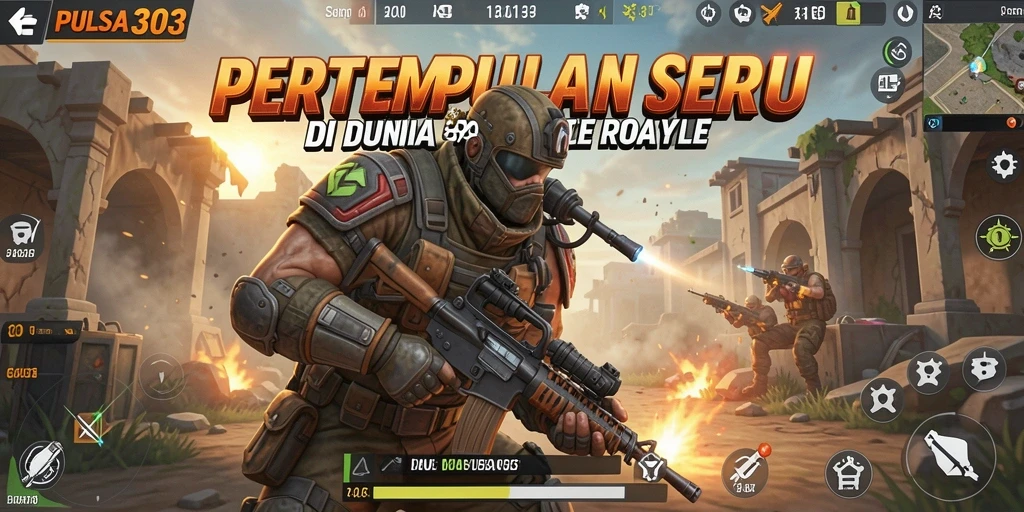 Skrinsut dari gameplay PULSA303 yang menampilkan aksi Battle Royale yang menegangkan.