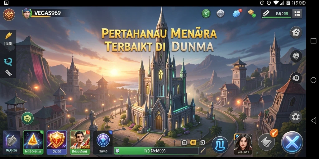 Tangkapan layar dari gameplay menegangkan di VEGAS969.