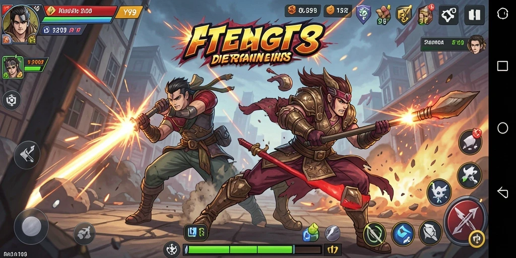 Tampilan gameplay <strong>Y89</strong> yang mendebarkan dengan pertarungan intens dan karakter fenomenal.